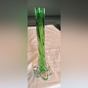 MCM Green Twist Bud Vase